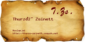 Thurzó Zsinett névjegykártya